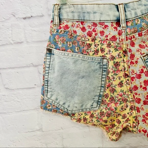 Farm Rio Floral Denim Shorts - Picture 7 of 13